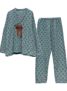 孕妇睡衣月子服哺乳家居服秋季