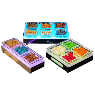 果盘ktv专用酒吧商用小吃盘发光果盘架水果拼盘led创意零食小吃碟