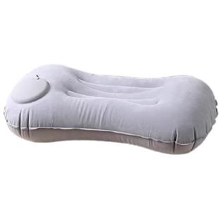 按压充气枕头飞机高铁长途坐车护腰靠垫户外旅行露营折叠便携枕头
