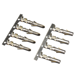 大4P压接线端子公母端冷压头插簧 公母簧片 对插插头5.08mm间距