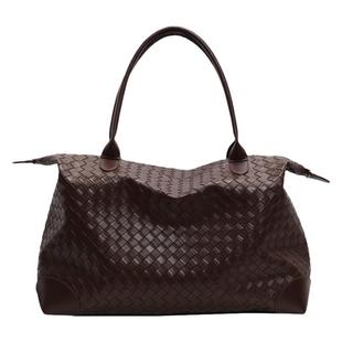 YUEN复古商务通勤时髦编织大容量托特包单肩旅行男女旅行手提包潮