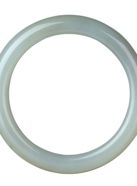 和田玉手镯女款玉镯子青白