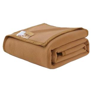 加厚床上纯色羊毛毯宾馆用防羊绒毯保暖星级酒店布草驼色床垫床盖