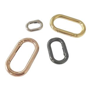 旦形弹簧扣挂钩扣圆环椭圆圈扣钥匙圈开口环包包肩带扣五金配件