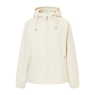 POLOWALK女式外套2025冬季新品简约连帽休闲夹克百搭纯色上衣女款