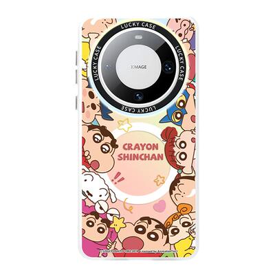 圈圈小新适用华为Mate80promax手机壳磁吸新款mate60pro带支架保护套mt40e高级感卡通mete70全包防摔可爱女