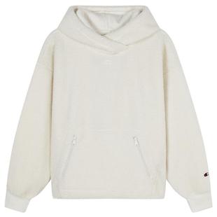 Champion冠军仿羊羔绒连帽卫衣女秋季新款休闲保暖校园风潮牌冬季