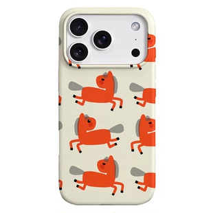 马年限定原创好运红色小马适用苹果17PROMAX菲林手机壳iphone16plus软壳15趣味卡通14可爱简约全包新年二合一