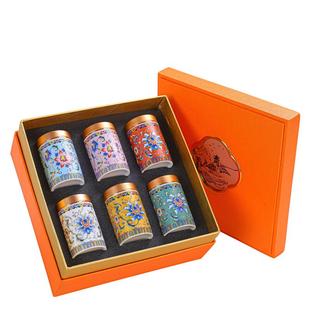 珐琅彩陶瓷小茶叶罐空罐密封罐存茶罐绿茶红茶普洱储存罐瓷罐家用