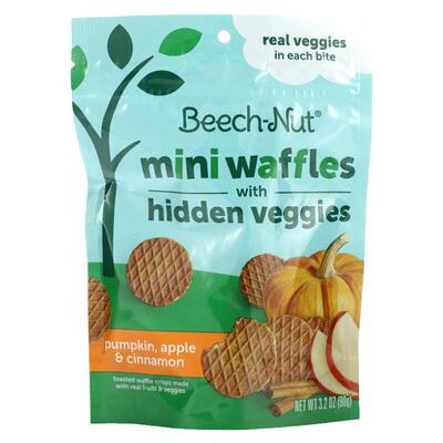 Beech-Nut蔬菜迷你松饼12个月以上幼儿零食真实蔬菜天然营养成长