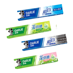 好来黑人茶倍健牙膏双重薄荷超白含氟成人款