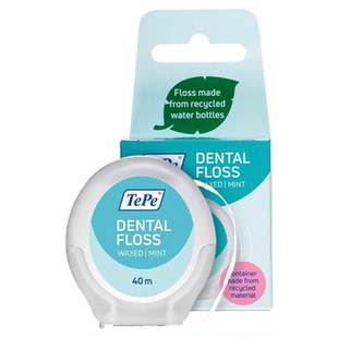 瑞典TePe牙线摩擦膨胀超细扁线覆蜡牙线卷薄荷味便携家用独立包装