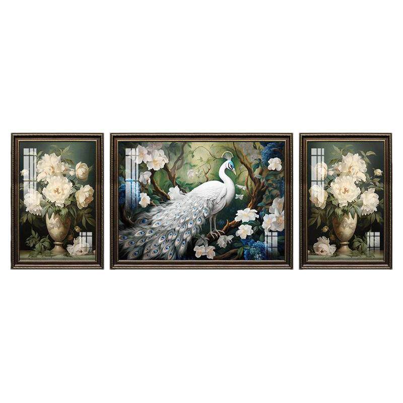轻奢美式沙发背景墙装饰画高档画
