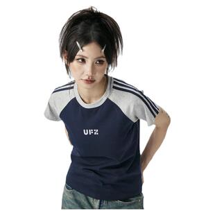 UFZ「防晒凉感速干」夏季国潮女生t恤女美式复古撞色潮牌散热短袖