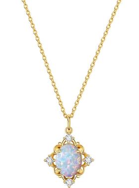 周六福项链女S925银链坠轻奢小众送女友本命年礼物