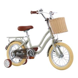 凤凰儿童自行车女孩3岁到6岁8-12岁宝宝脚踏车男孩单车女童公主款