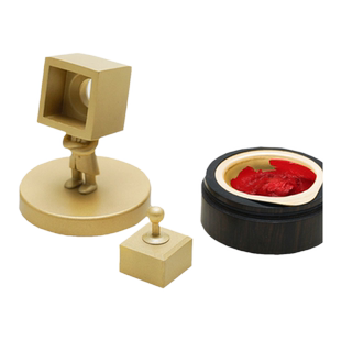 西泠印象中华字库联名漫画汉字人系列小金人黄铜紫光檀金属印章可定制国画书法章送礼收藏办公室摆件礼品礼物