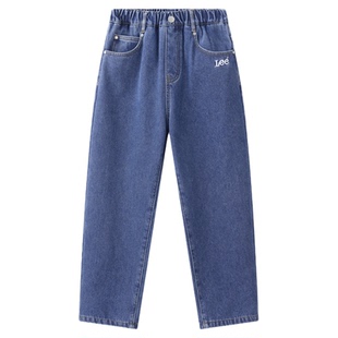 lee kids商场同款童装秋冬新款水洗保暖牛仔加绒男童女童休闲长裤