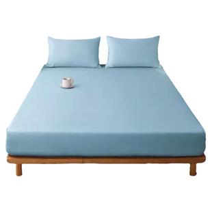 简单生活床笠全棉斜纹床笠罩精梳全棉床笠多色单件简约纯棉床笠