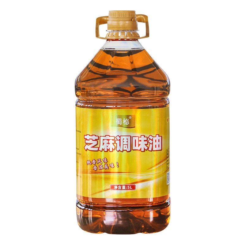 蜀秘白芝麻调味油5升芝麻油香油纯正商用大桶凉拌火锅专用香油碟