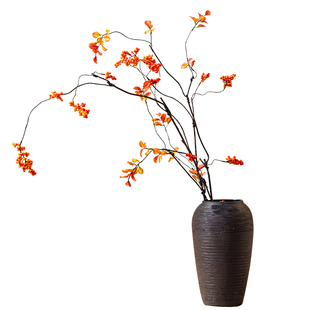 新中式仿真高档花高级感逼真假花客厅插花装饰摆件南蛇藤干花花束