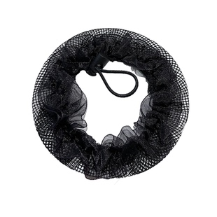 简约网纱黑色发网女后脑勺丸子头碎发神器盘发网兜高弹力发圈头饰