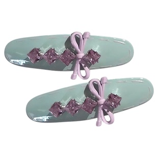 绿光派对蝴蝶发夹女士对装发饰精致小众饰品TheGreenParty发卡