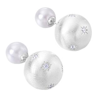 【明星同款】ARSIS星夜丝光星月两戴耳钉拉丝轻奢高级百搭耳饰女