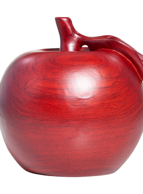 刺史红花梨木苹果摆件