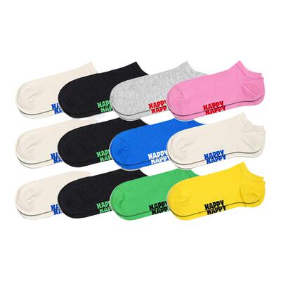【新品】Happy Socks袜子女男袜春夏款薄荷曼波白色短袜3双装