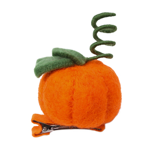 小礼帽立体南瓜女童发夹头饰宝宝夹子可爱超萌橘子苹果儿童发卡女