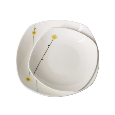出口骨瓷小雏菊家用方碗单个餐具