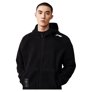 李宁运动服套装男2026秋冬季新款运动休闲跑步连帽外套卫衣两件套