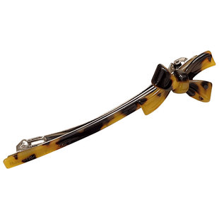 气质醋酸细边蝴蝶结侧边发夹女高端一字弹簧夹2025新款后脑勺抓夹