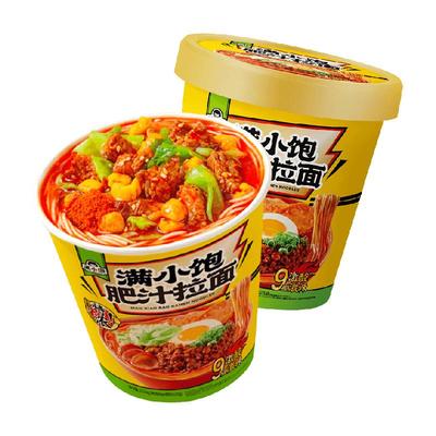 满小饱冲泡免煮桶装方便面