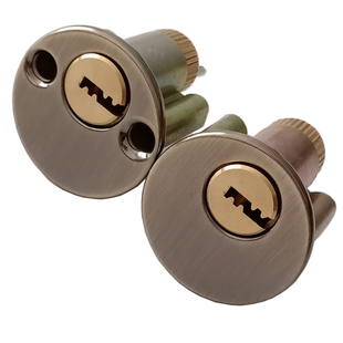 罗普斯金门锁芯 防盗门老式铝合金门双头锁芯 按压大拉手拇指按钮