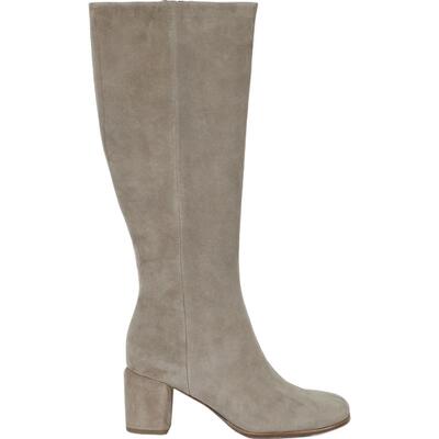 【季末折扣】VINCE 秋冬女绒面革深灰色及膝长靴