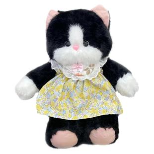 仿貂绒可爱黑猫玩偶正版美盛匠新毛绒玩具会跑步的猫咪公仔布娃娃