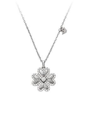 【自营】曾舜晞同款Armani阿玛尼幸运芯银色四叶草项链轻奢送女生