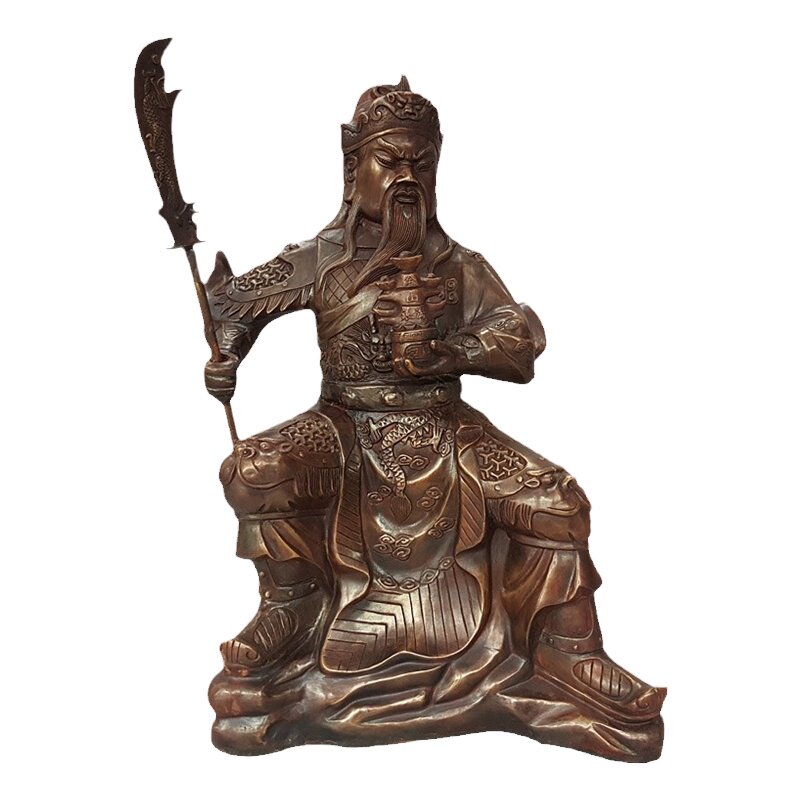 黄铜关公摆件武财神装饰品