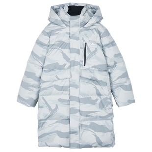 Skechers斯凯奇儿童羽绒服长款鸭绒连帽男童冬新款防风保暖外套