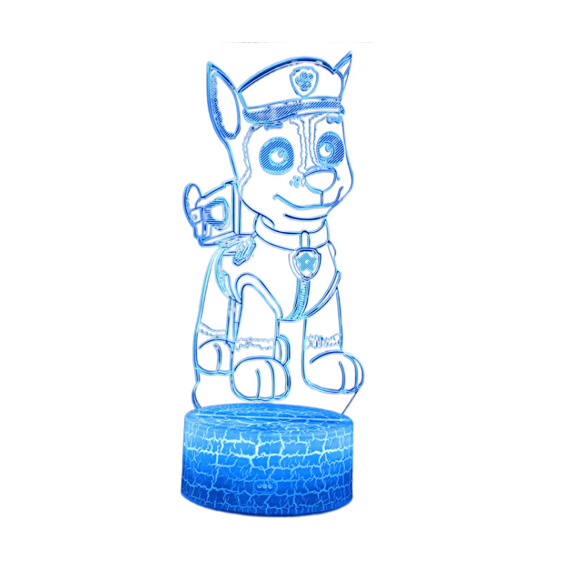 汪汪队3dled卡通动漫触摸台灯