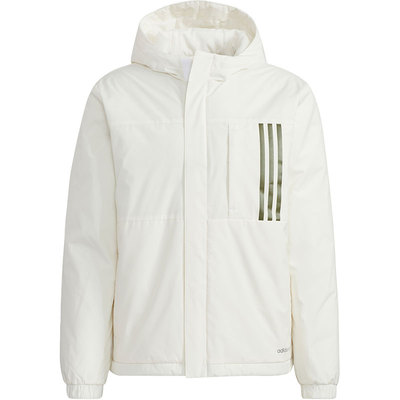 Adidas/阿迪达斯正品NEO 男子三条纹保暖连帽运动棉服 H45250