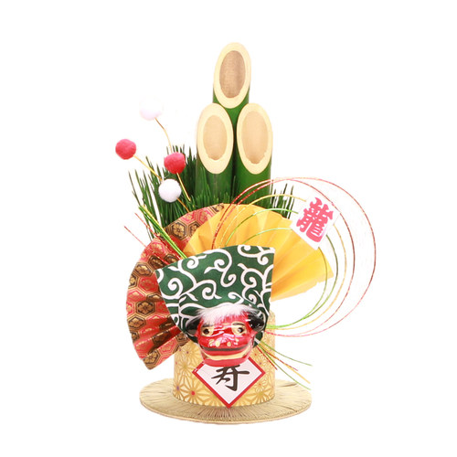 新年正月饰品门松和风连绳稻草环迎春祈福摆件装饰