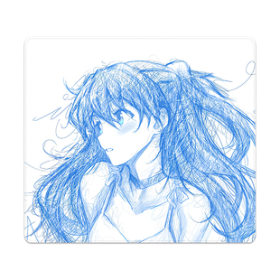 lumen凝「蓝」明日香鼠标垫EVA电竞CS动漫线稿二次元游戏办公桌垫