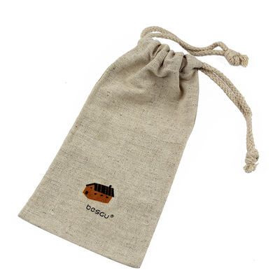 besgu纯棉麻束口笔袋大容量