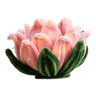 扭扭棒荷花灯手工花diy材料包创意成品莲花灯毛绒中秋节手提灯笼