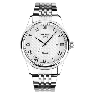 新款时刻美经典手表情侣商务石英表男女真皮表带腕表防水男士女士