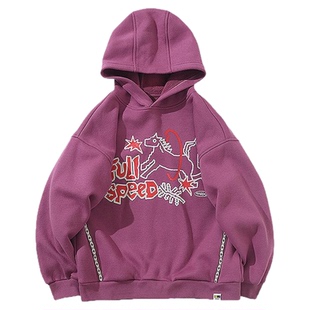 【新年限定】mipo冬季儿童卫衣男女童加绒加厚印花时髦连帽上衣