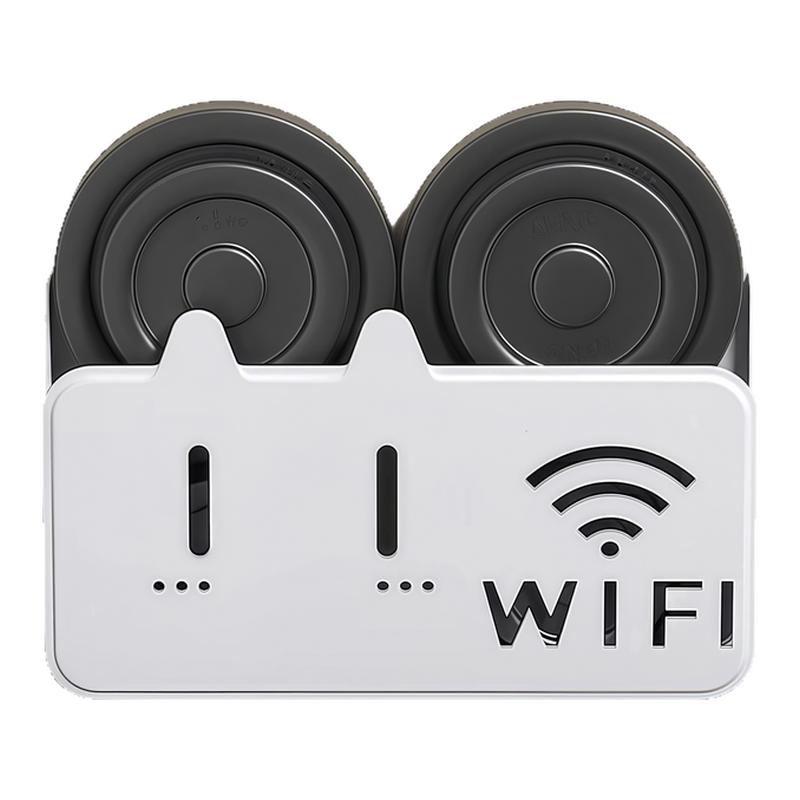 wifi无线路由器收纳盒壁挂式免打孔机顶盒置物架收纳挂墙固定神器